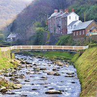 Buy canvas prints of  A portrait of Lynmouth by Sharon Lisa Clarke