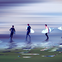 Buy canvas prints of  Lets go surf 2 by Sharon Lisa Clarke