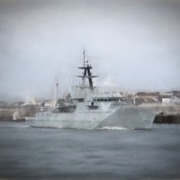 Buy canvas prints of  HMS Tyne by Sharon Lisa Clarke
