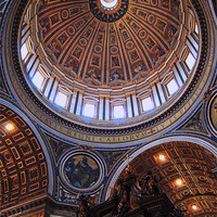Buy canvas prints of Dome of St Peter's, Vatican City by Scott K Marshall