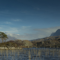 Buy canvas prints of Suliven from Loch Druim Suardalain by Scott K Marshall