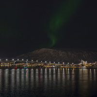 Buy canvas prints of Tromso Arctic Cathedral Lightshow by Scott K Marshall