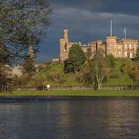 Buy canvas prints of  Inverness Castle Winter Sun by Scott K Marshall