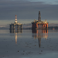 Buy canvas prints of Cromarty Rigs by Scott K Marshall