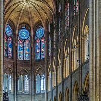 Buy canvas prints of Notre Dame Interior by Scott K Marshall