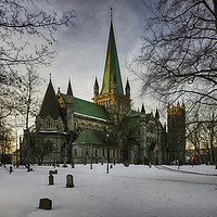 Buy canvas prints of Nidaros Cathedral Trondheim by Scott K Marshall