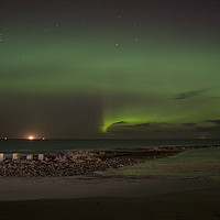 Buy canvas prints of Lossiemouth West Beach Aurora by Scott K Marshall