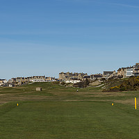 Buy canvas prints of Lossiemouth Moray Golf Course 18th by Scott K Marshall