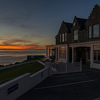 Buy canvas prints of Moray Golf Clubhouse Sunset by Scott K Marshall