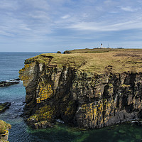 Buy canvas prints of Noss Head Cliffs by Scott K Marshall