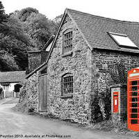 Buy canvas prints of Red phone box Church Stretton Shropshire by Andrew Poynton