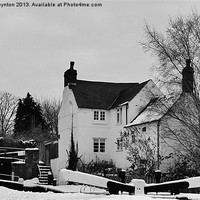 Buy canvas prints of Double lock cottage Wordsley by Andrew Poynton