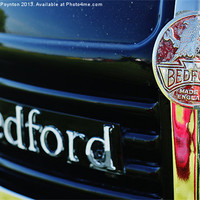 Buy canvas prints of BEDFORD LORRY GRILL BADGE by Andrew Poynton