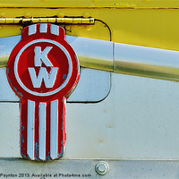 Buy canvas prints of kenworth truck grill badge by Andrew Poynton