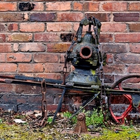 Buy canvas prints of Old machinery Blist Hill Telford by Andrew Poynton