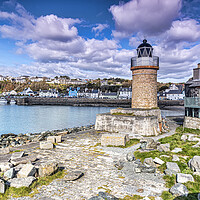 Buy canvas prints of Portpatrick Lighthouse  by Valerie Paterson