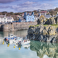 Buy canvas prints of Harbour Boats Portpatrick by Valerie Paterson