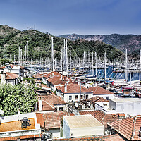Buy canvas prints of Marina and Rooftops by Valerie Paterson