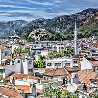 Buy canvas prints of Marmaris Rooftops by Valerie Paterson
