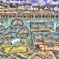 Buy canvas prints of Portpatrick Fishing Creels  by Valerie Paterson