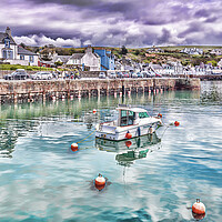 Buy canvas prints of Portpatrick Inner Harbour  by Valerie Paterson
