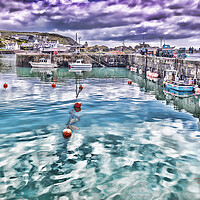 Buy canvas prints of Portpatrick Harbour Reflection by Valerie Paterson