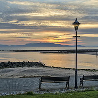 Buy canvas prints of Sunset over Arran by Valerie Paterson