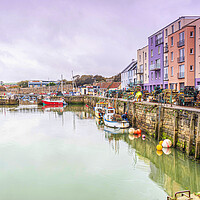 Buy canvas prints of Colourful Harbour by Valerie Paterson