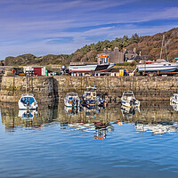 Buy canvas prints of Dunure Boat Reflection by Valerie Paterson