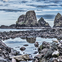 Buy canvas prints of Rocky Coast Aberdeenshire by Valerie Paterson