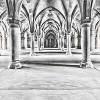 Buy canvas prints of Glasgow University Cloisters  by Valerie Paterson