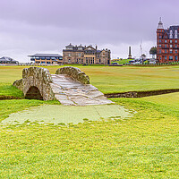 Buy canvas prints of Swilcan Bridge on the Old Course  by Valerie Paterson