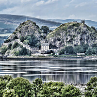 Buy canvas prints of Dumbarton Rock Across The Clyde by Valerie Paterson