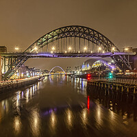 Buy canvas prints of Evening Lights on the Tyne by Valerie Paterson