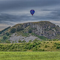 Buy canvas prints of Balloon Over Loudoun Hill  by Valerie Paterson