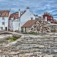 Buy canvas prints of Pittenweem Harbour Houses by Valerie Paterson