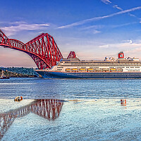 Buy canvas prints of The Bridge and a Ship by Valerie Paterson