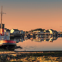 Buy canvas prints of Irvine Harbour Sunset by Valerie Paterson