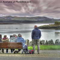 Buy canvas prints of Takin It Easy In Millport by Valerie Paterson