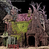 Buy canvas prints of Haunted Tree House by Valerie Paterson