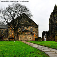 Buy canvas prints of Kilwinning Abbey Ruins by Valerie Paterson