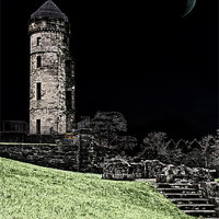 Buy canvas prints of Eerie Eglinton Castle by Valerie Paterson