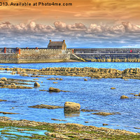 Buy canvas prints of Saltcoats Harbour Low Tide by Valerie Paterson