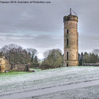 Buy canvas prints of Eglinton Castle In The Snow by Valerie Paterson