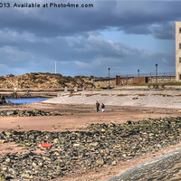 Buy canvas prints of Low Tide At Irvine Harbour by Valerie Paterson