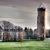 Buy canvas prints of Eglinton Castle Ruins In Winter by Valerie Paterson