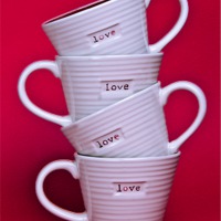Buy canvas prints of Love Mugs by Valerie Paterson