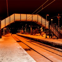 Buy canvas prints of Johnstone Train Station by Valerie Paterson