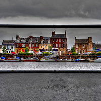 Buy canvas prints of Peek At Ayr Harbour by Valerie Paterson