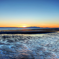 Buy canvas prints of Sunset over Arran by Valerie Paterson